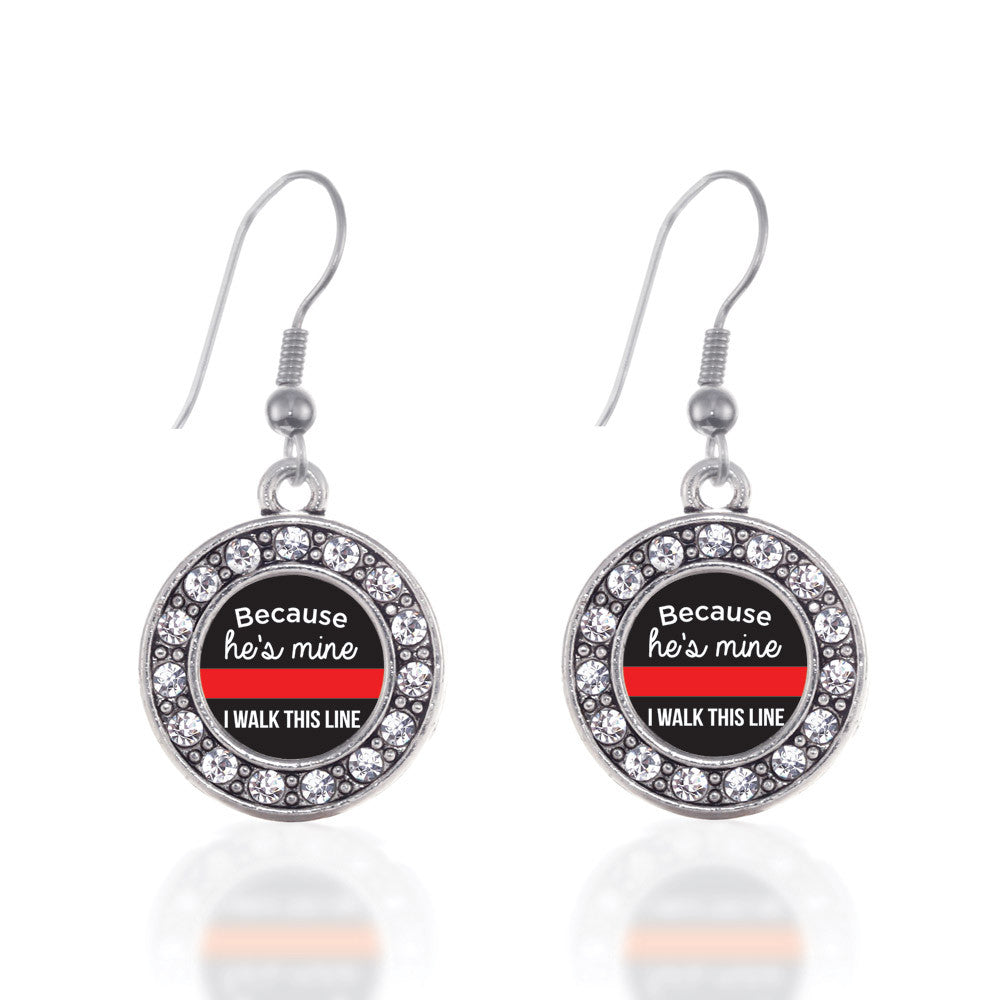 Because He's Mine Red Line Circle Charm