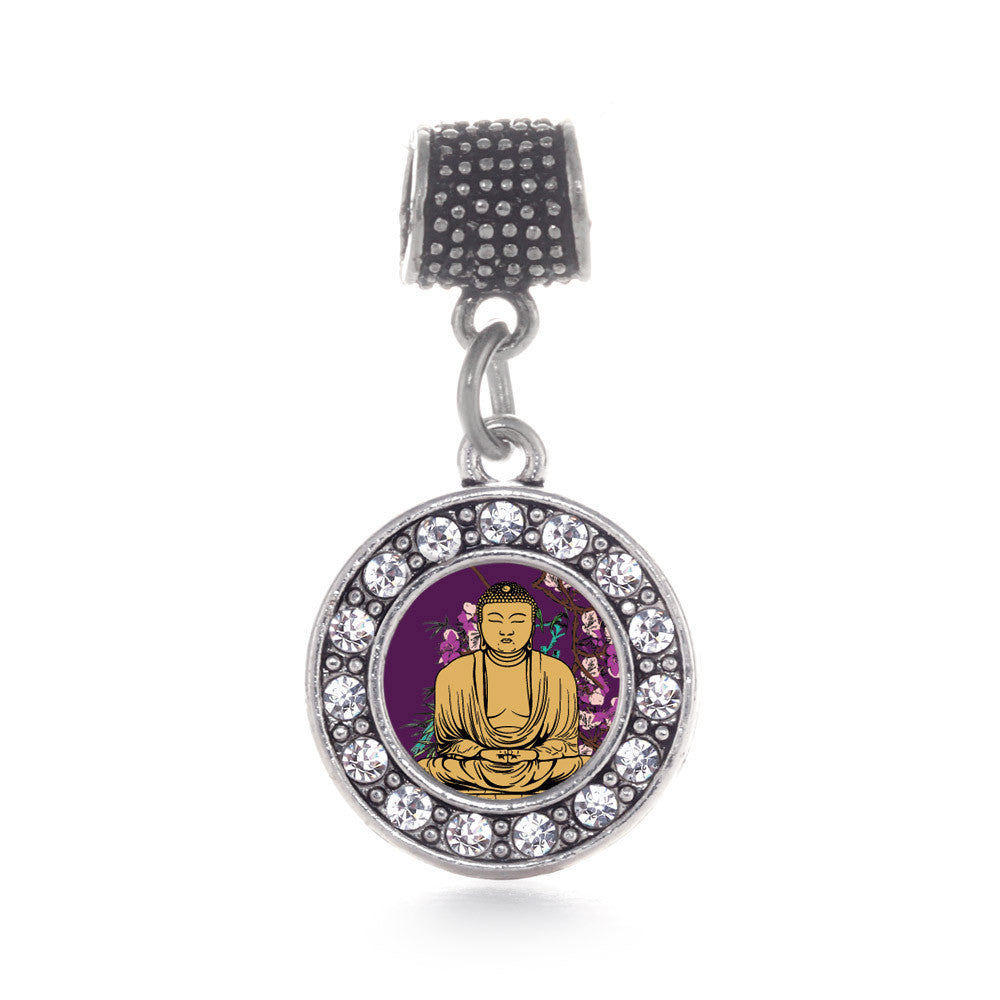 Buddha And Cherry Blossoms Circle Charm