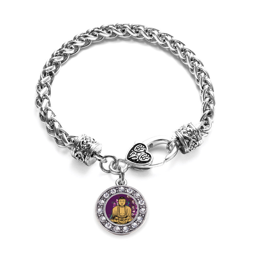 Buddha And Cherry Blossoms Circle Charm