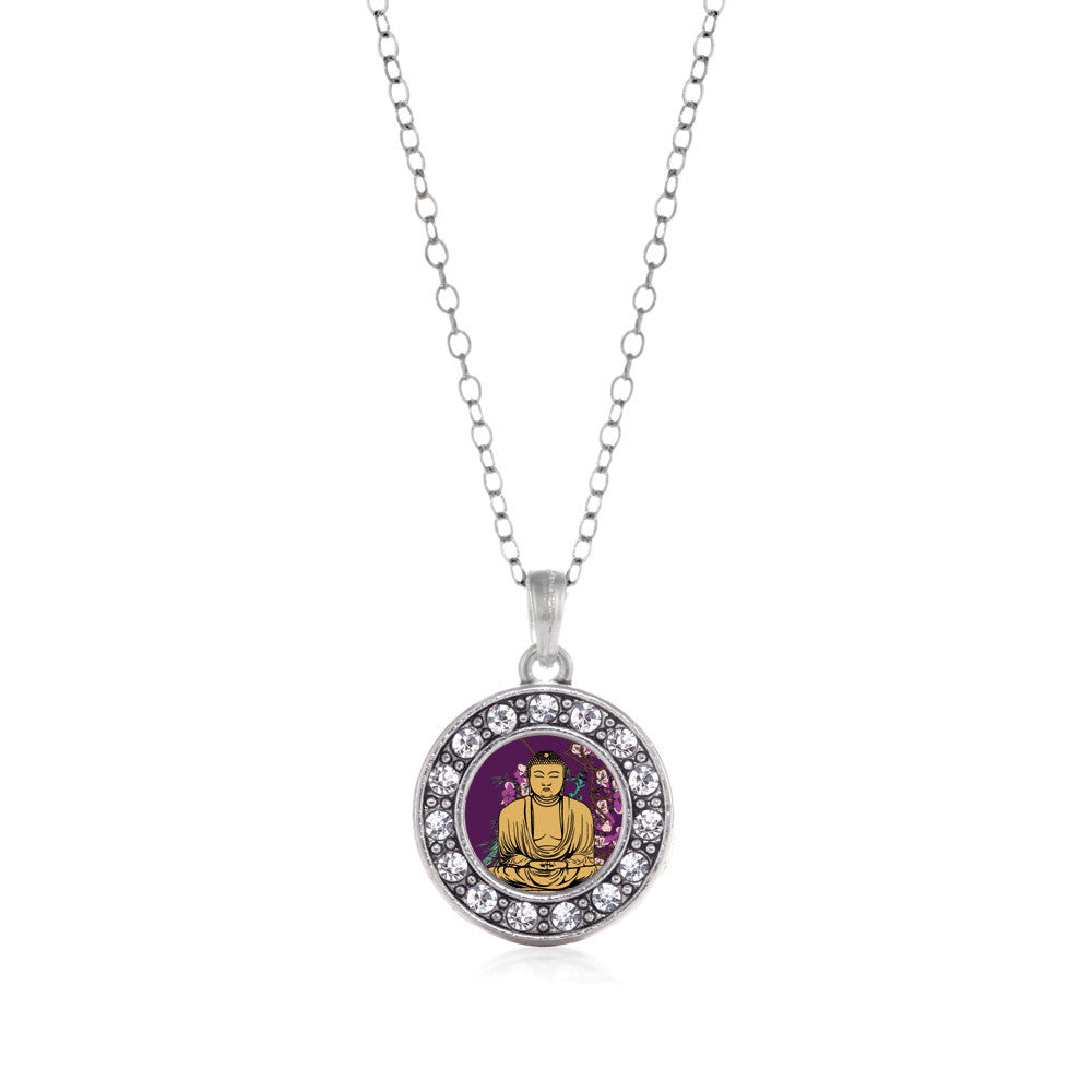 Buddha And Cherry Blossoms Circle Charm