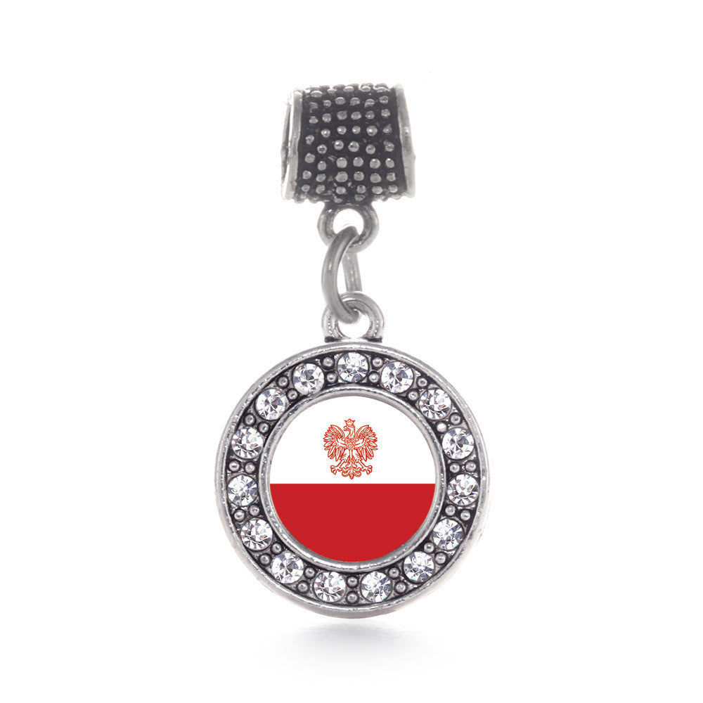 Polish Flag Circle Charm