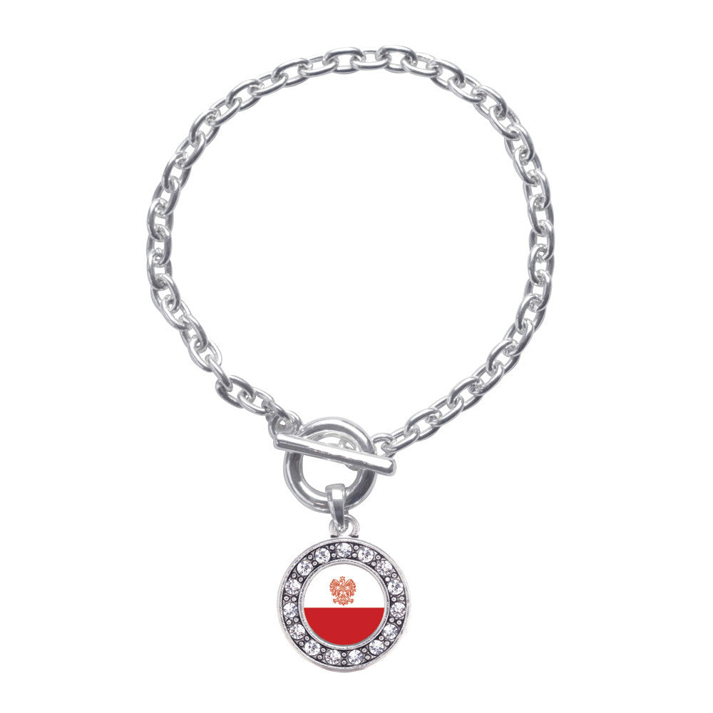 Polish Flag Circle Charm
