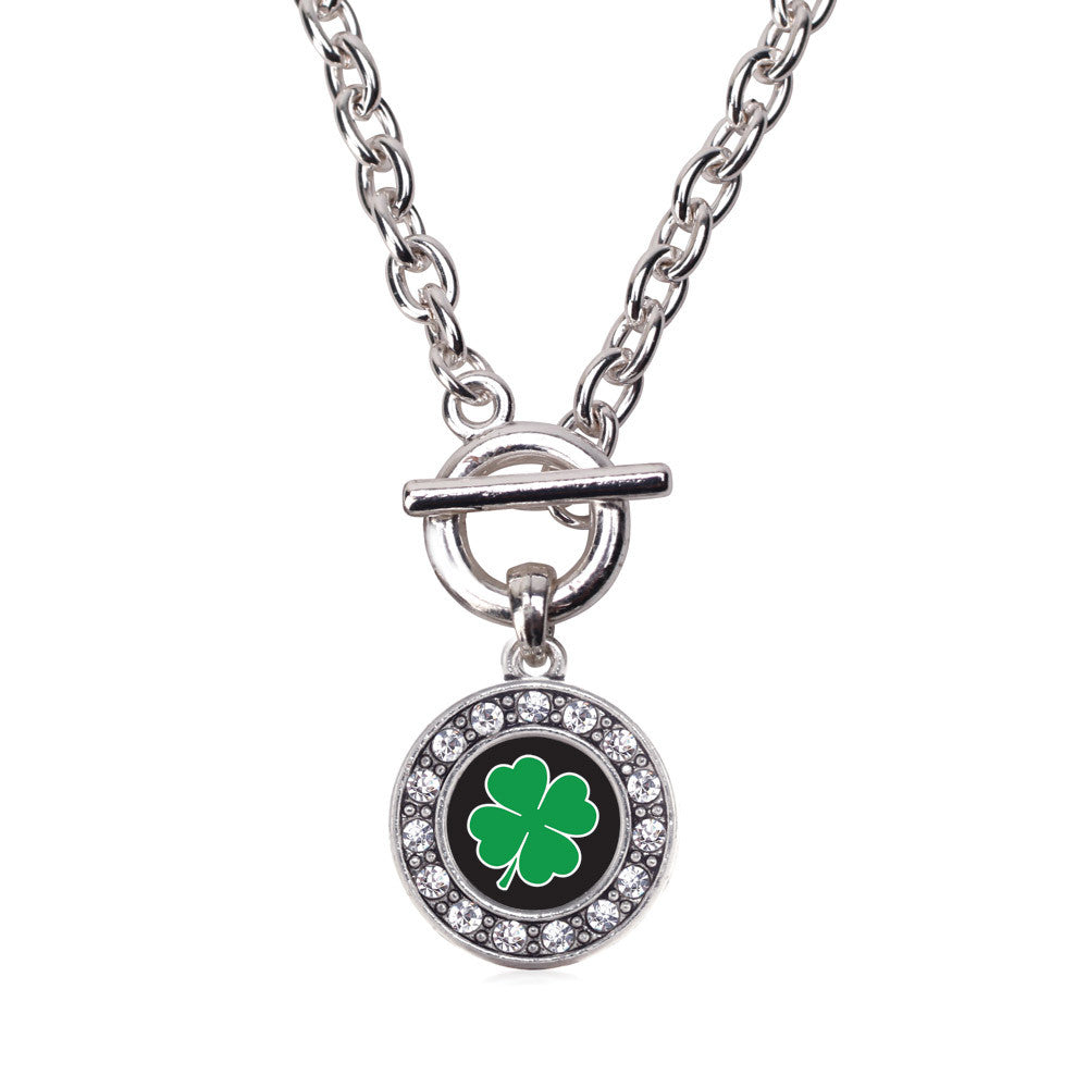 Four Leaf Clover Circle Charm