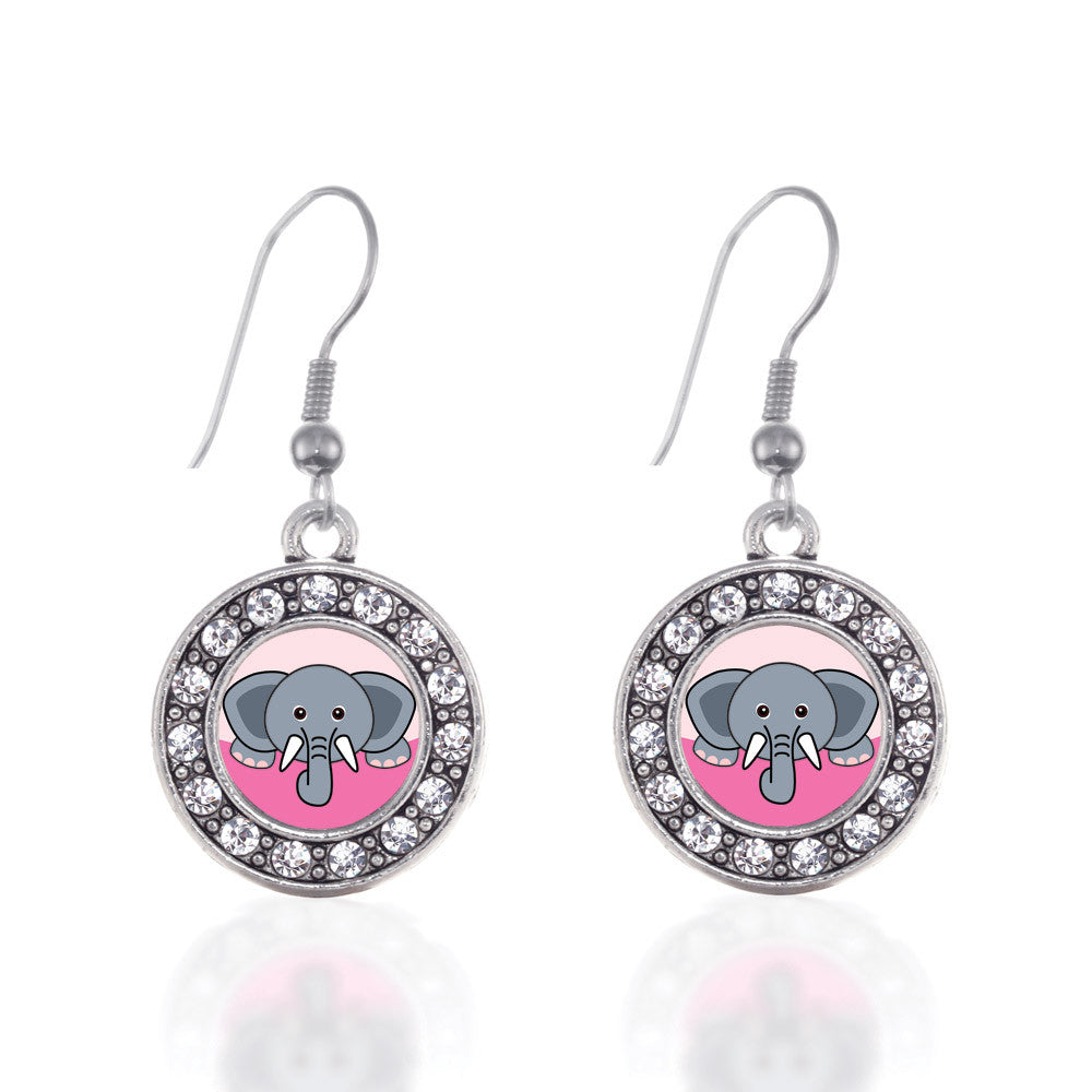 Peeking Elephant Circle Charm