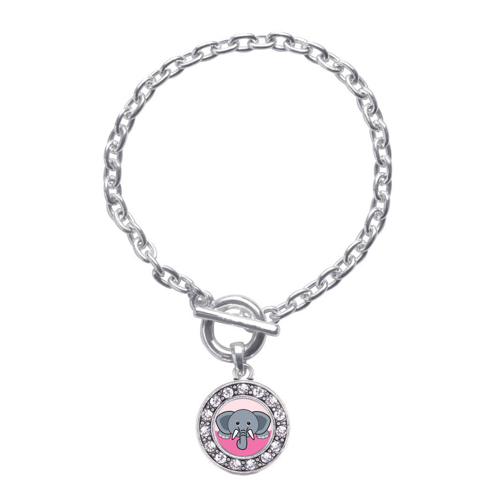 Peeking Elephant Circle Charm