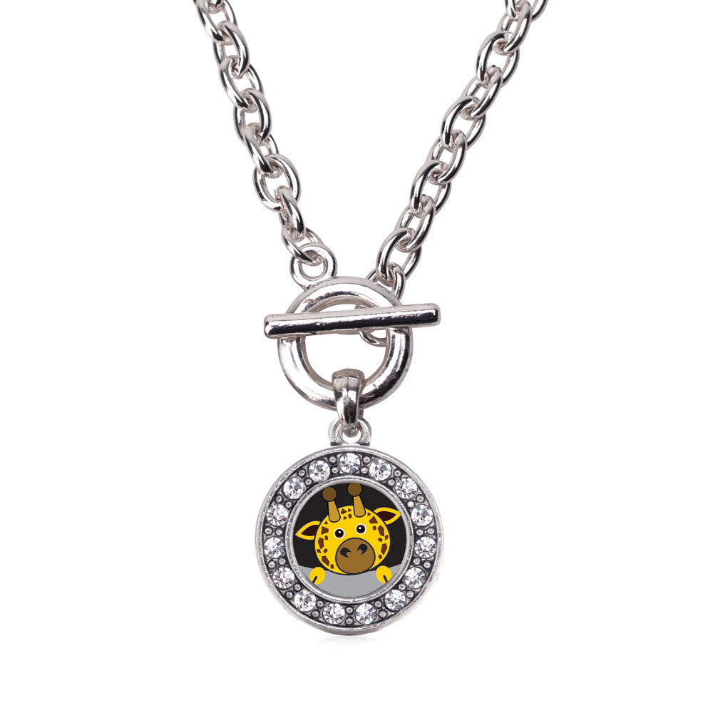 Peeking Giraffe Circle Charm
