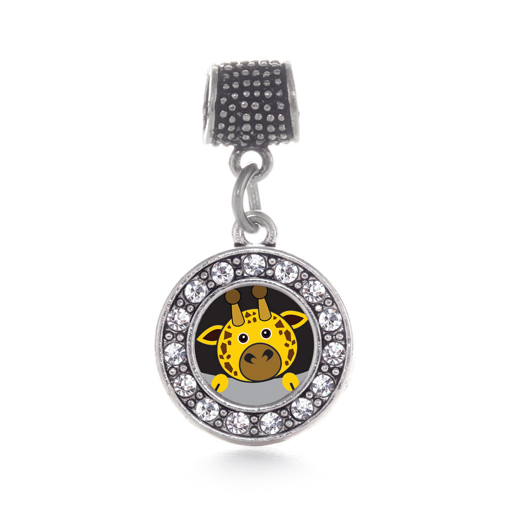 Peeking Giraffe Circle Charm