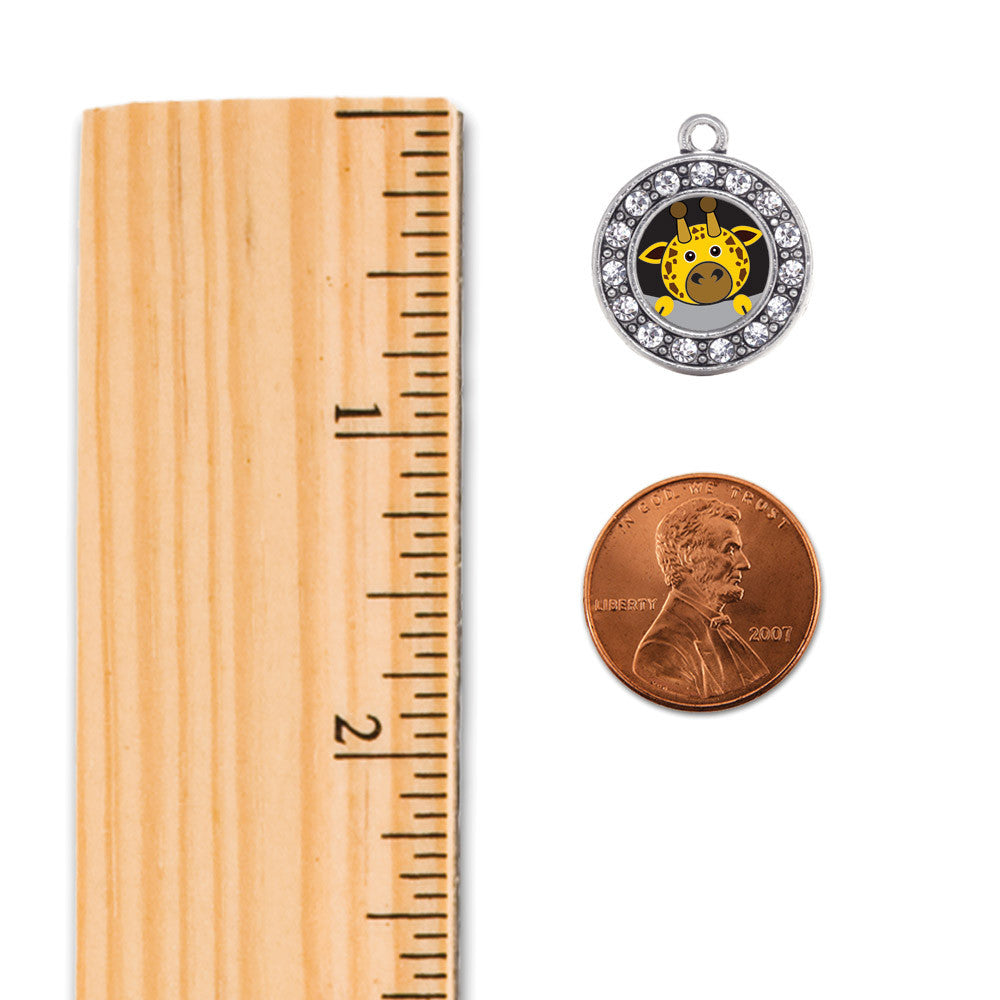 Peeking Giraffe Circle Charm