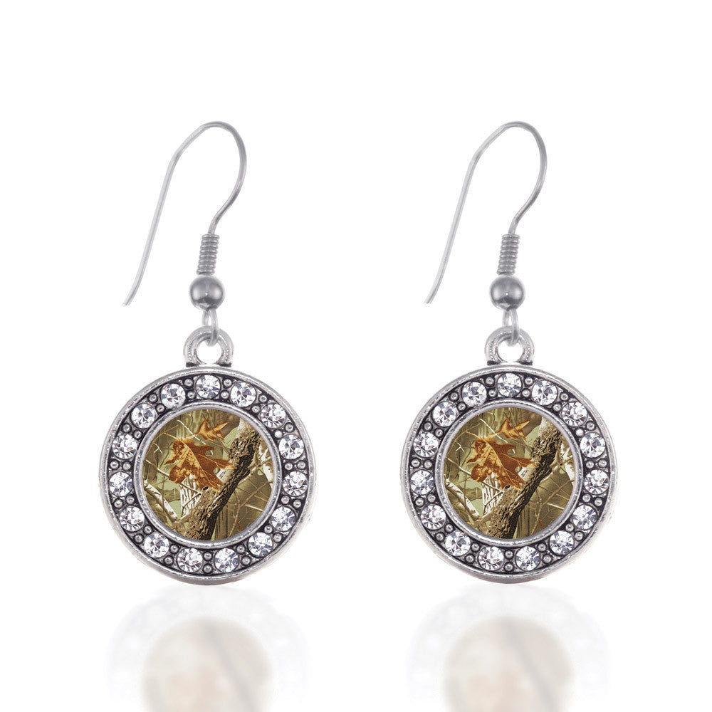 Brown Hunting Pattern Circle Charm