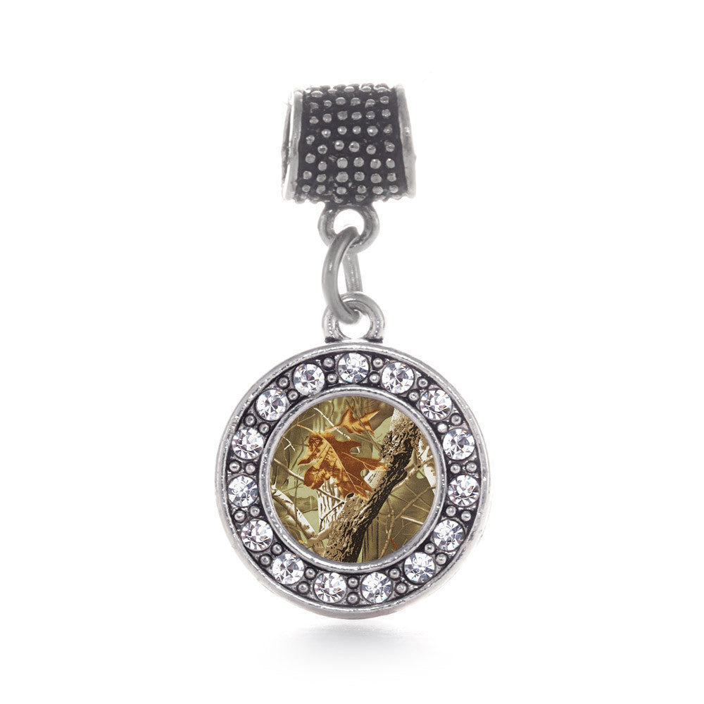 Brown Hunting Pattern Circle Charm