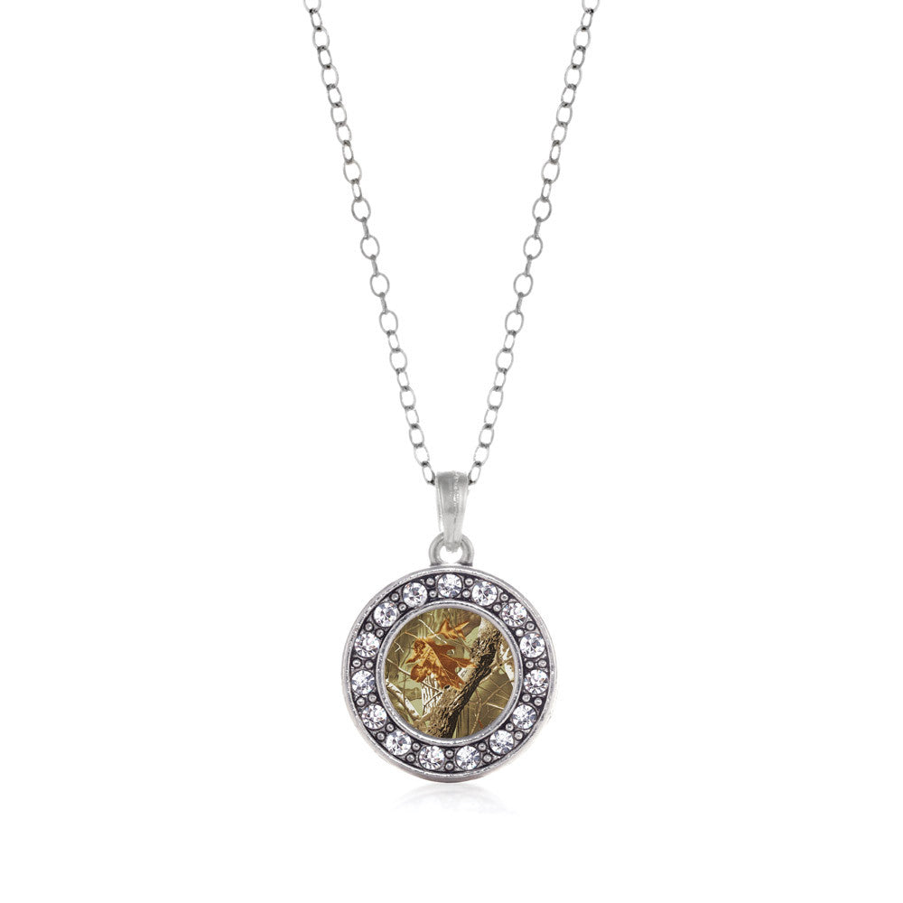 Brown Hunting Pattern Circle Charm