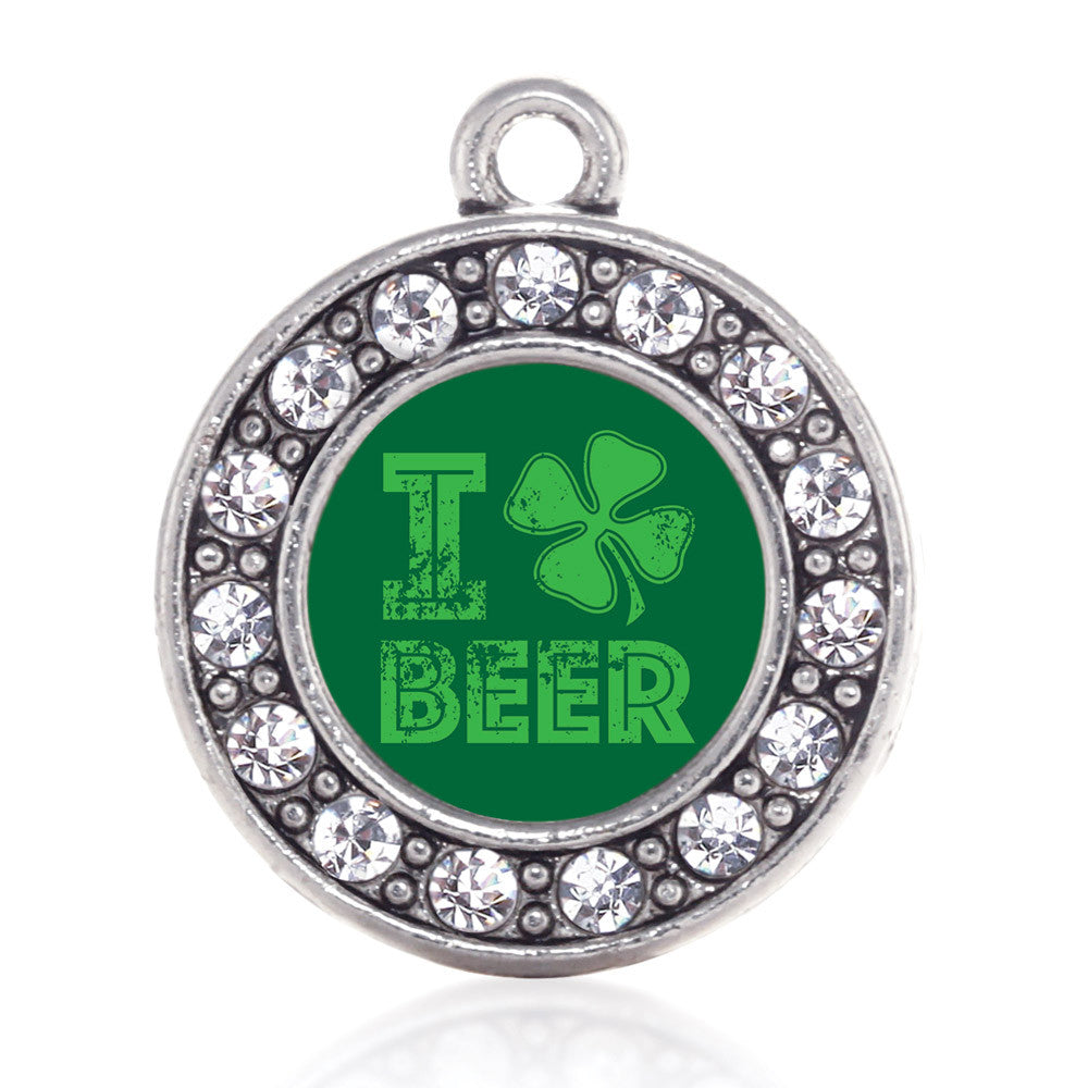 I Love Beer  Circle Charm