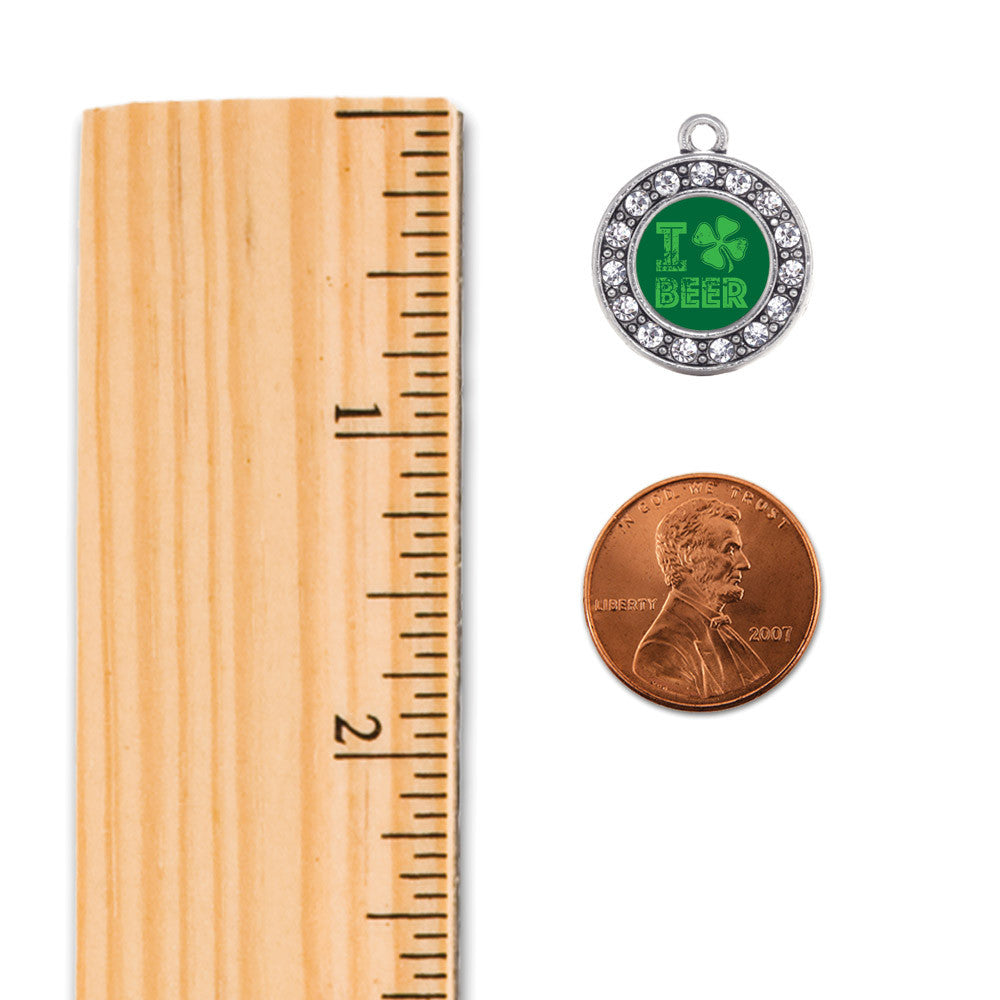 I Love Beer  Circle Charm