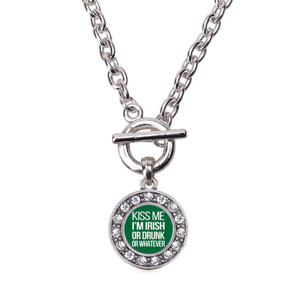 Kiss Me I'm Drunk Circle Charm