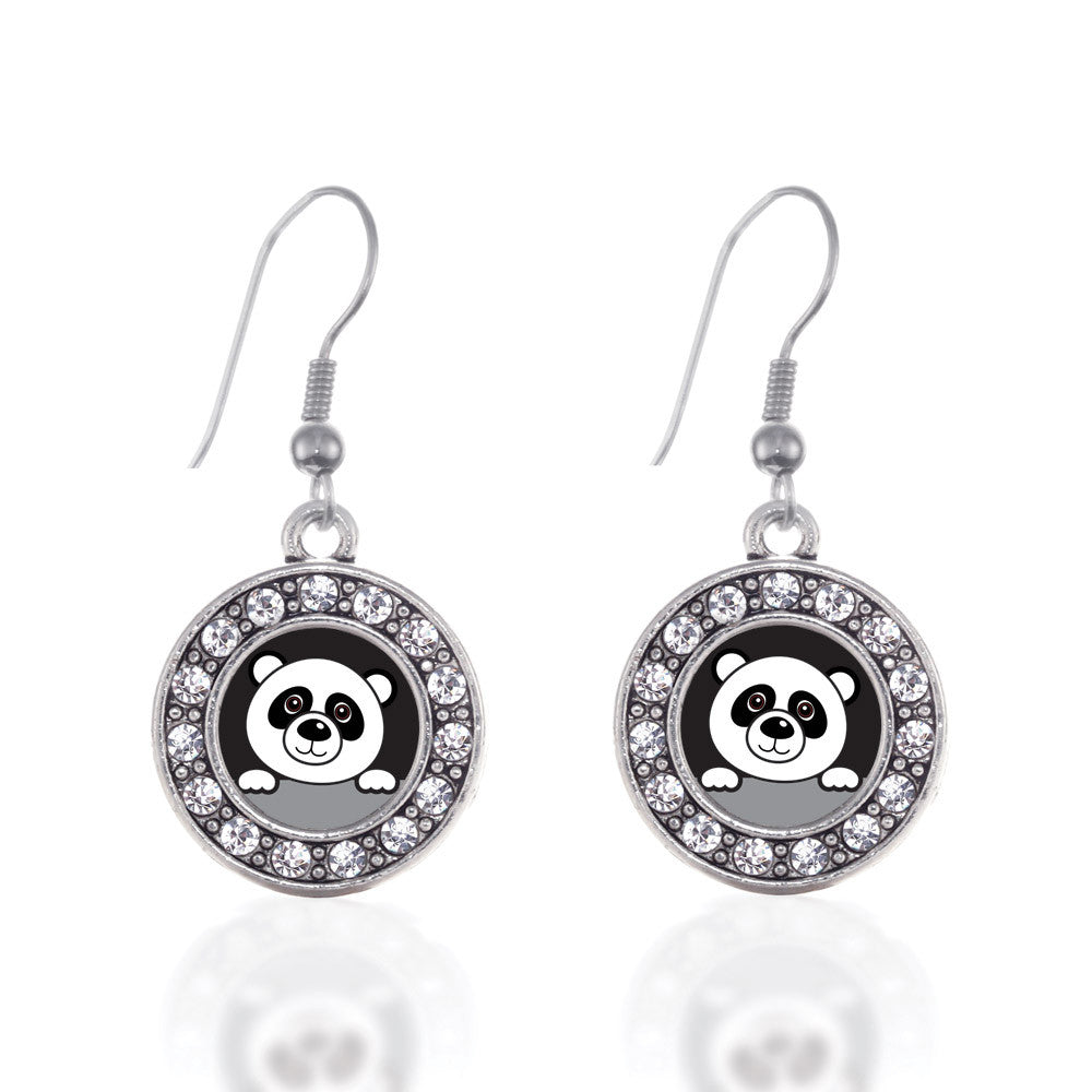 Peeking Panda Circle Charm