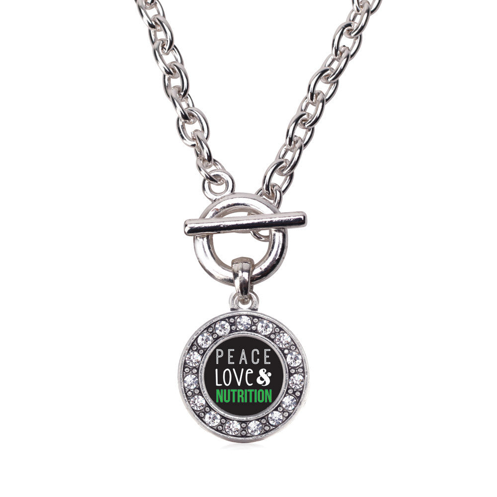 Peace, Love, and Nutrition Circle Charm