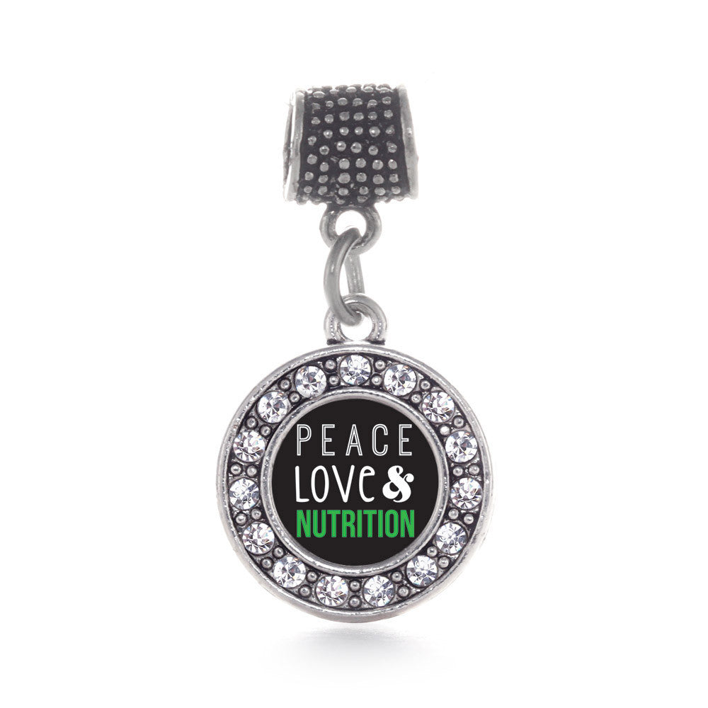 Peace, Love, and Nutrition Circle Charm
