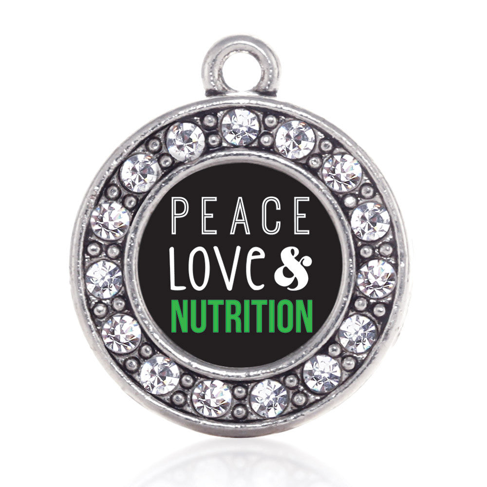 Peace, Love, and Nutrition Circle Charm