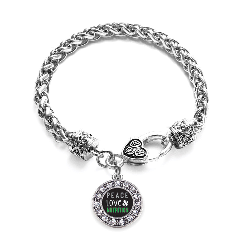 Peace, Love, and Nutrition Circle Charm