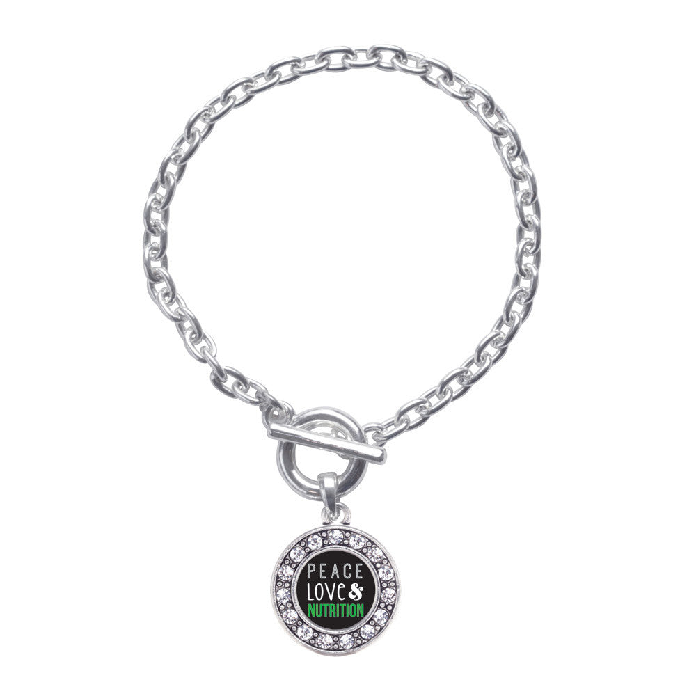 Peace, Love, and Nutrition Circle Charm