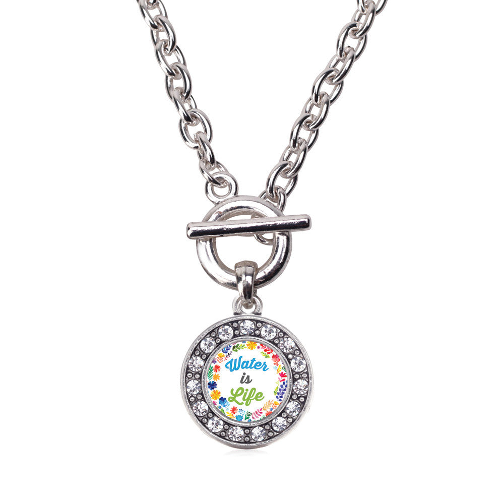 Water Is Life Circle Charm