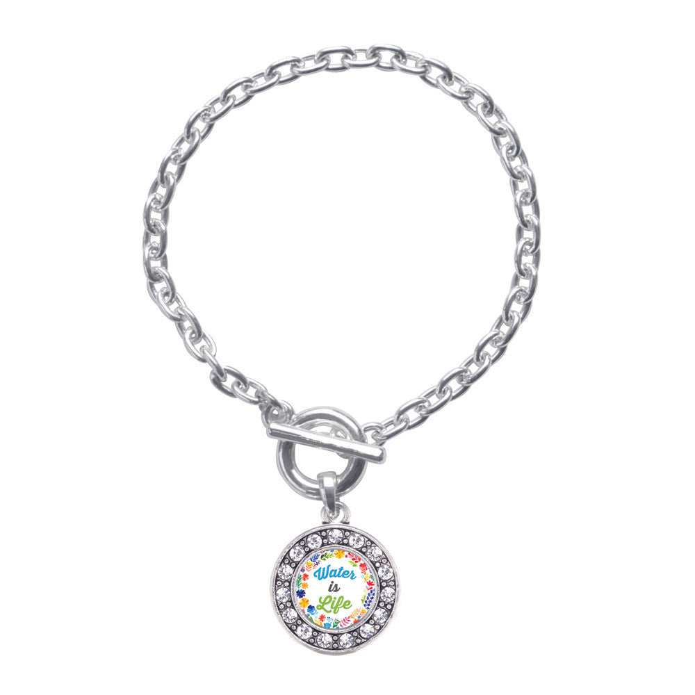Water Is Life Circle Charm