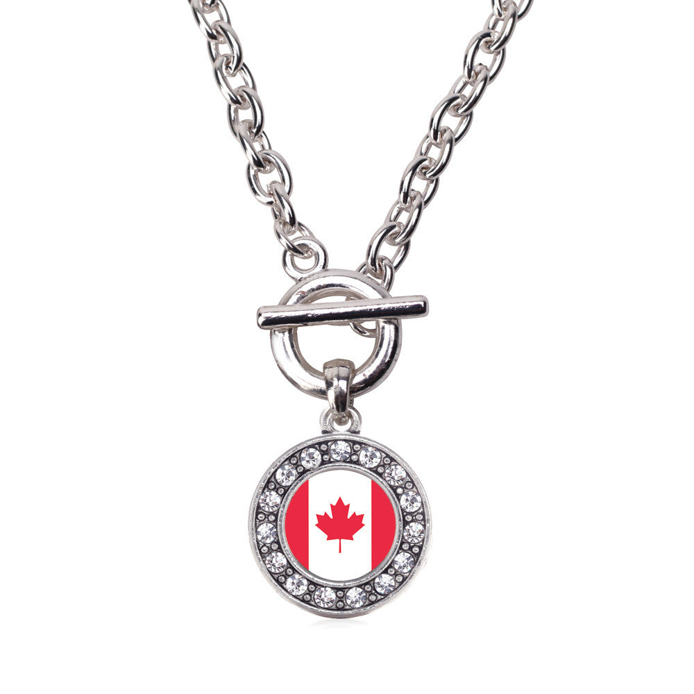 Canadian Flag Circle Charm