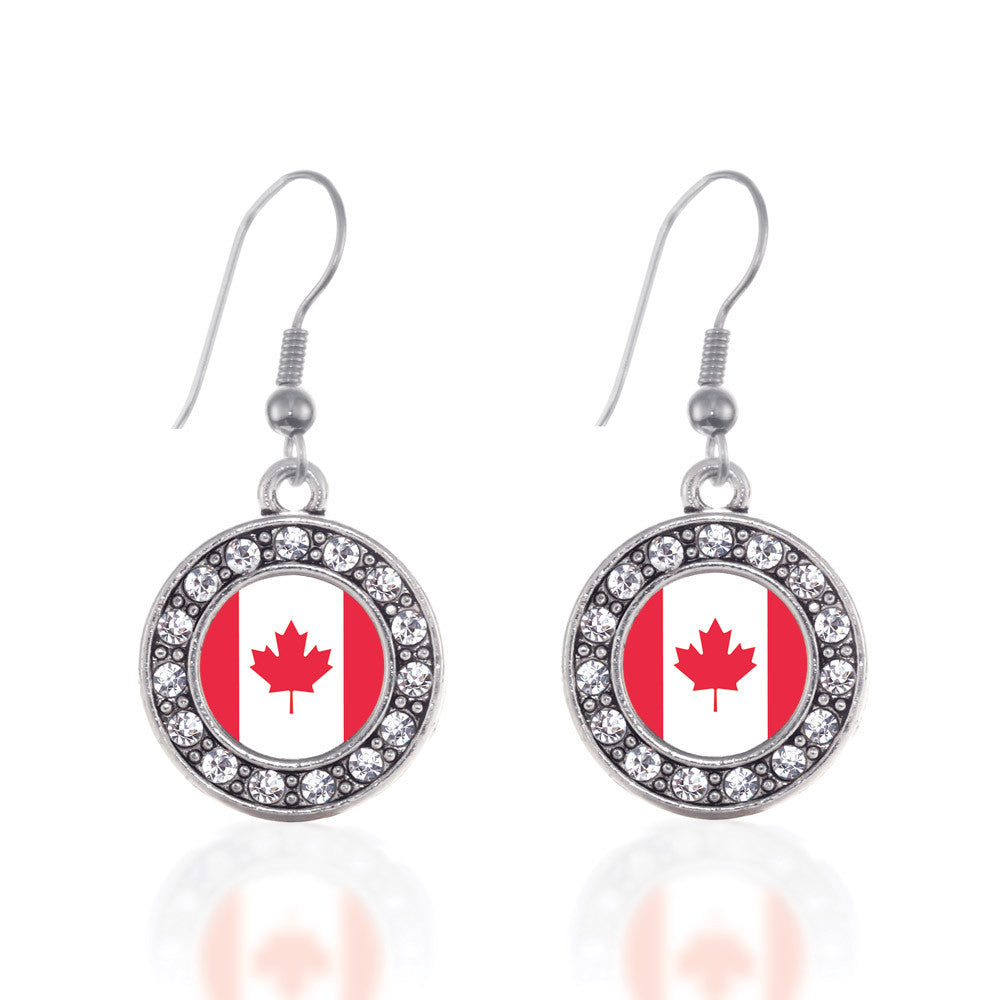 Canadian Flag Circle Charm