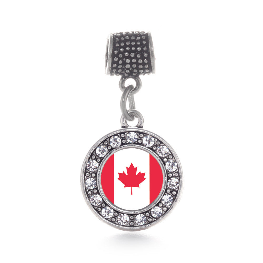 Canadian Flag Circle Charm