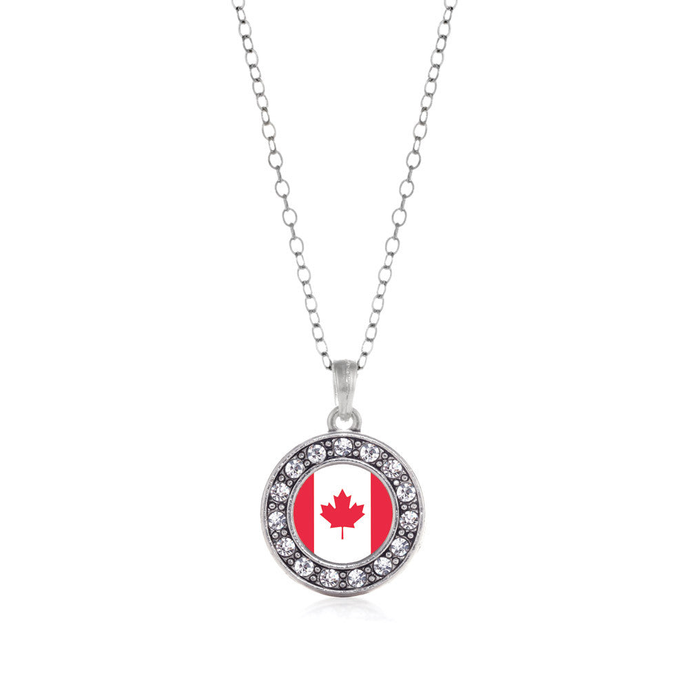 Canadian Flag Circle Charm