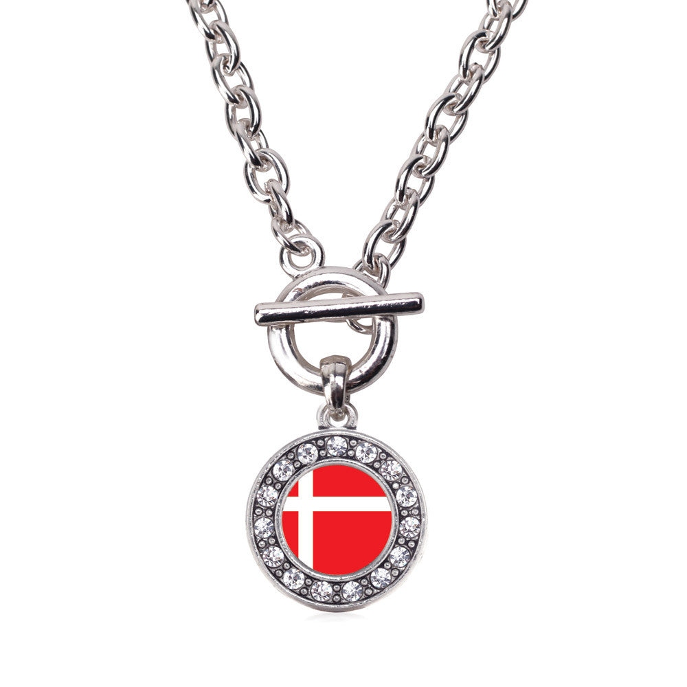 Denmark Flag Circle Charm