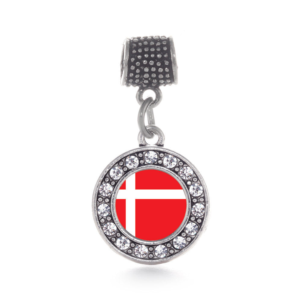 Denmark Flag Circle Charm