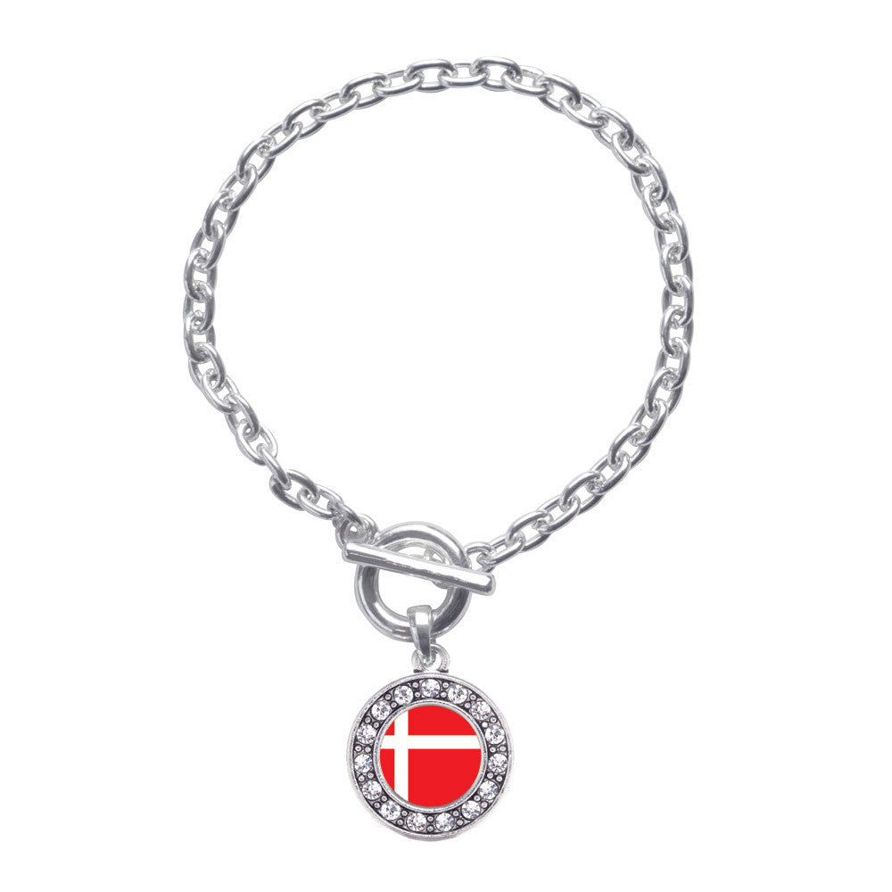 Denmark Flag Circle Charm