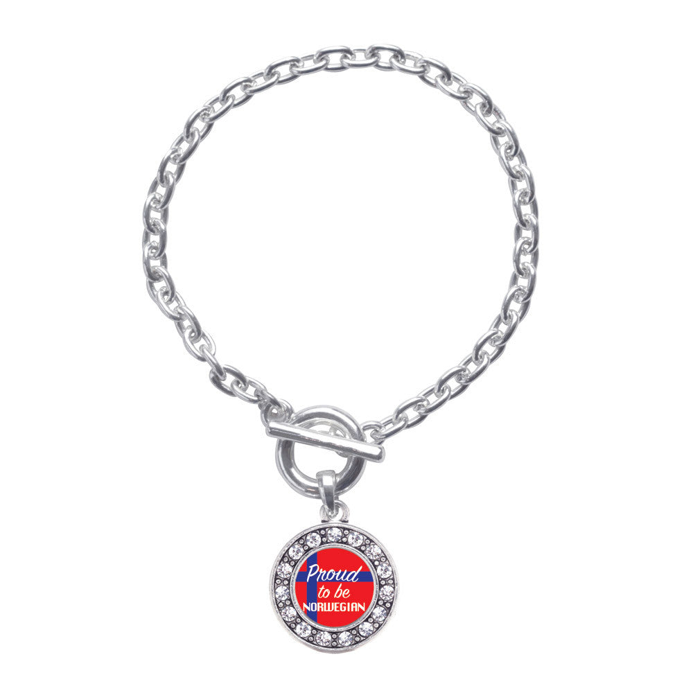 Proud to be Norwegian Circle Charm