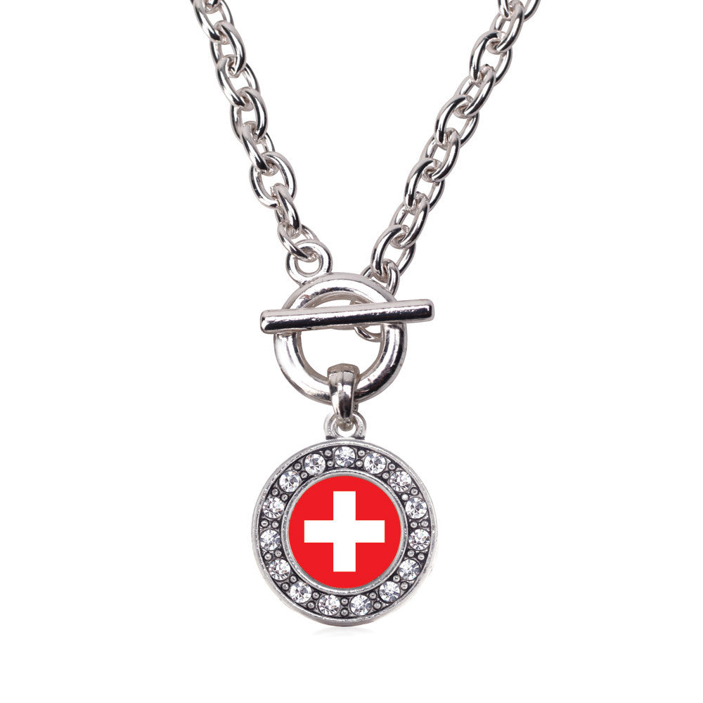 Switzerland Flag Circle Charm