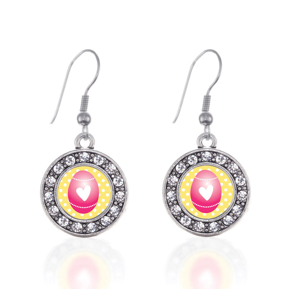 Pink Easter Egg  Circle Charm