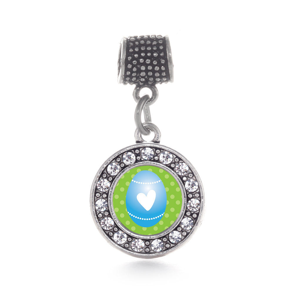 Blue Easter Egg Circle Charm