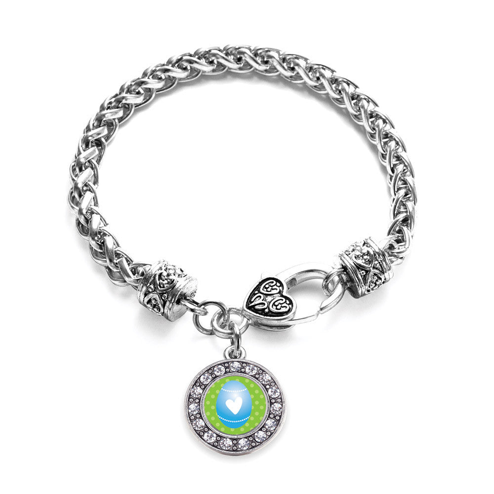 Blue Easter Egg Circle Charm