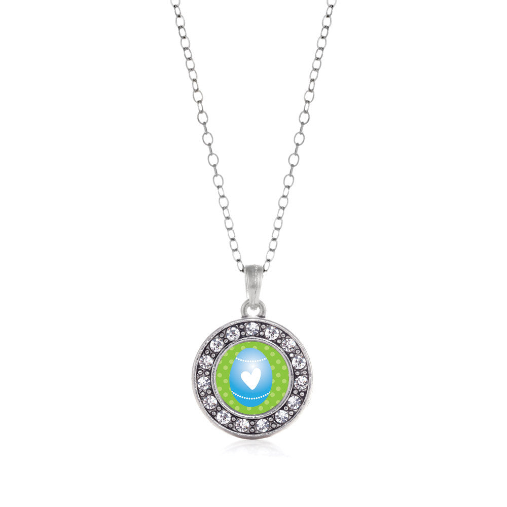 Blue Easter Egg Circle Charm