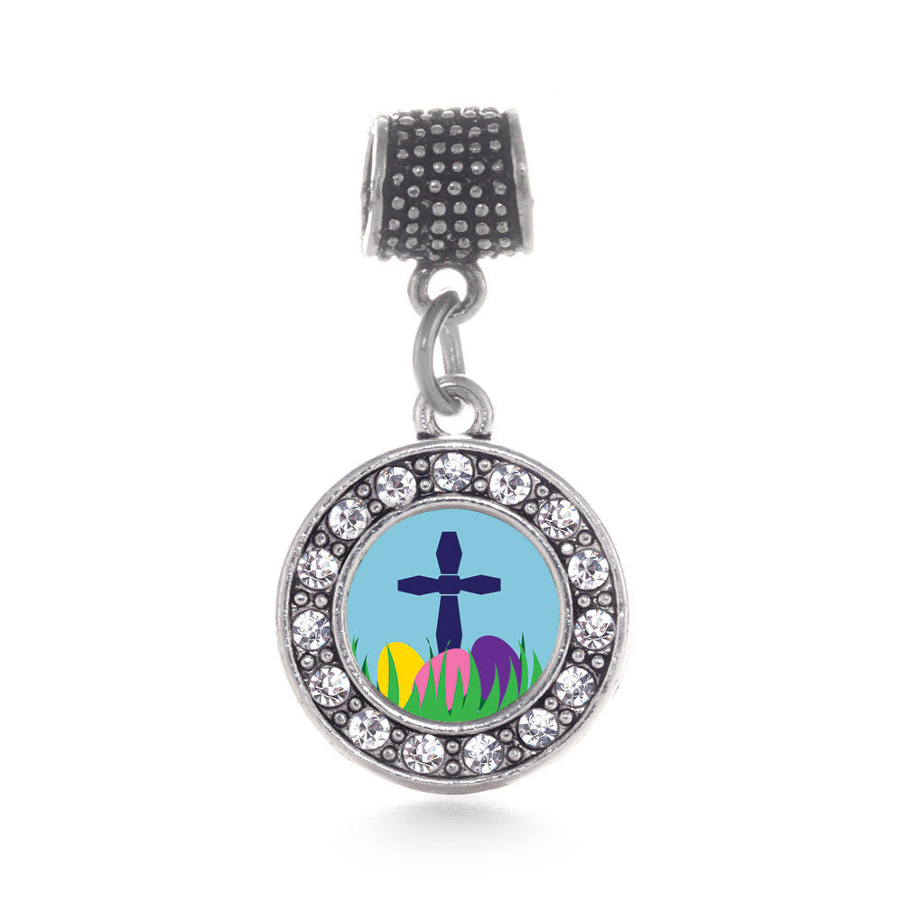 Easter Cross & Eggs Circle Charm