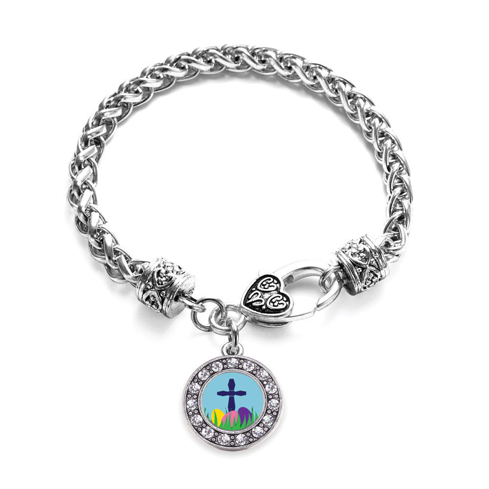 Easter Cross & Eggs Circle Charm