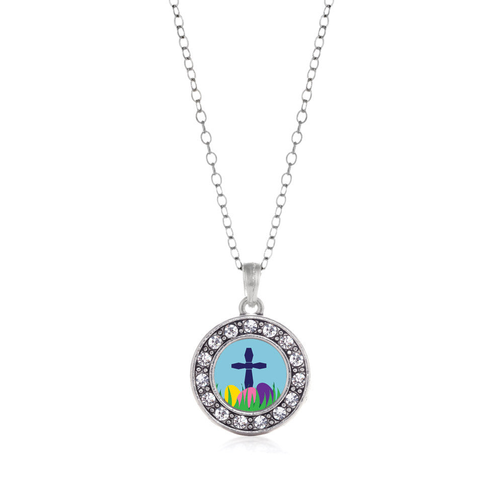 Easter Cross & Eggs Circle Charm