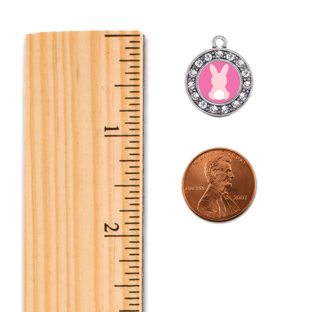 Bunny Tail  Circle Charm