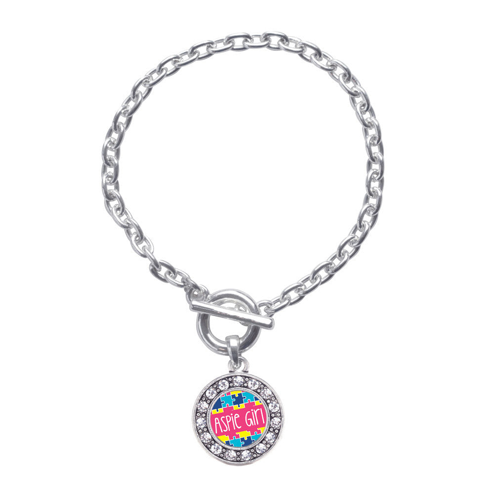 Aspie Girl Circle Charm
