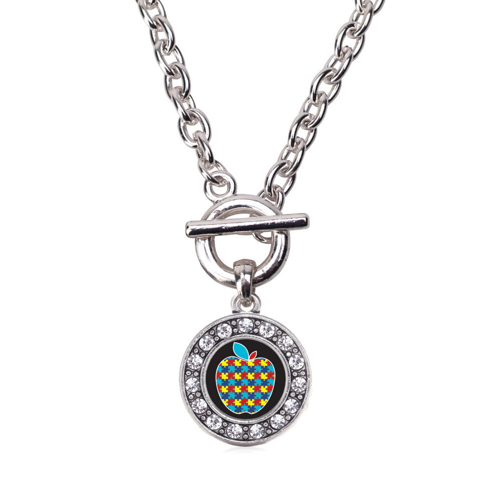 Autism Apple Circle Charm