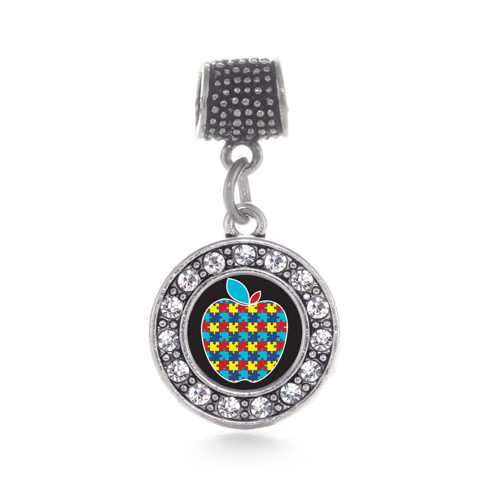 Autism Apple Circle Charm
