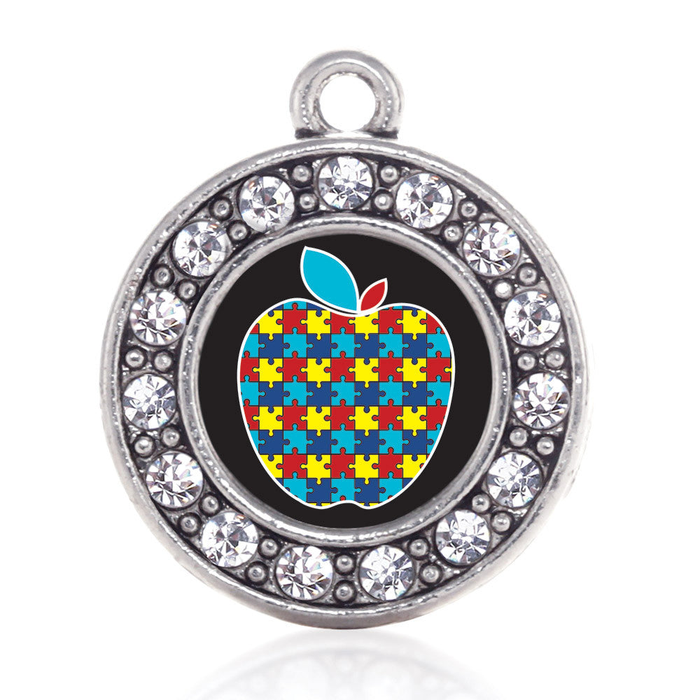 Autism Apple Circle Charm