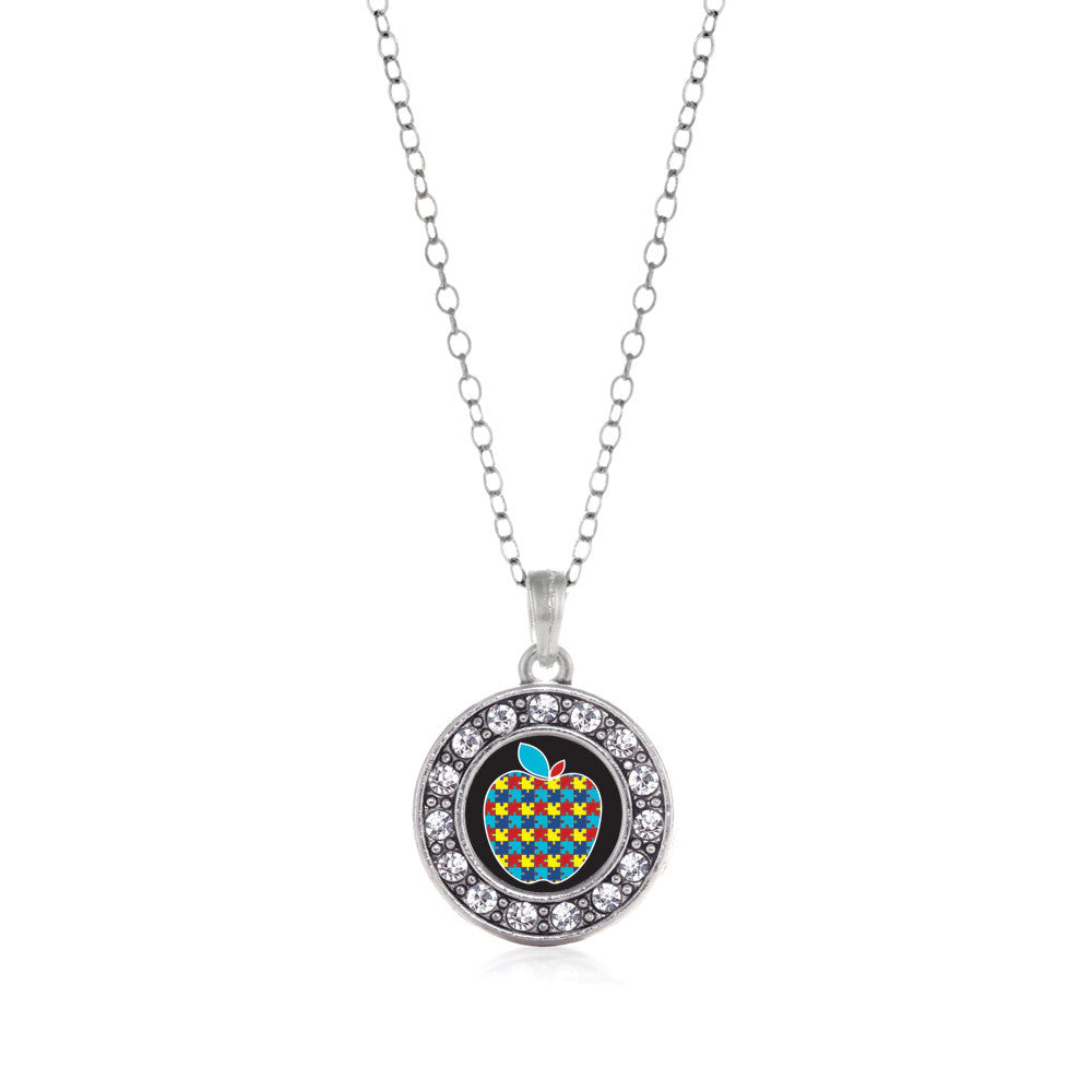 Autism Apple Circle Charm