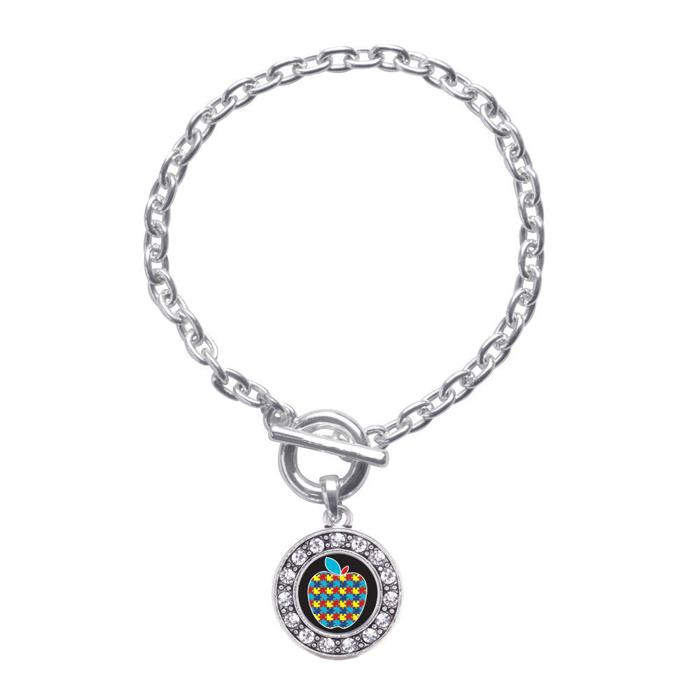 Autism Apple Circle Charm