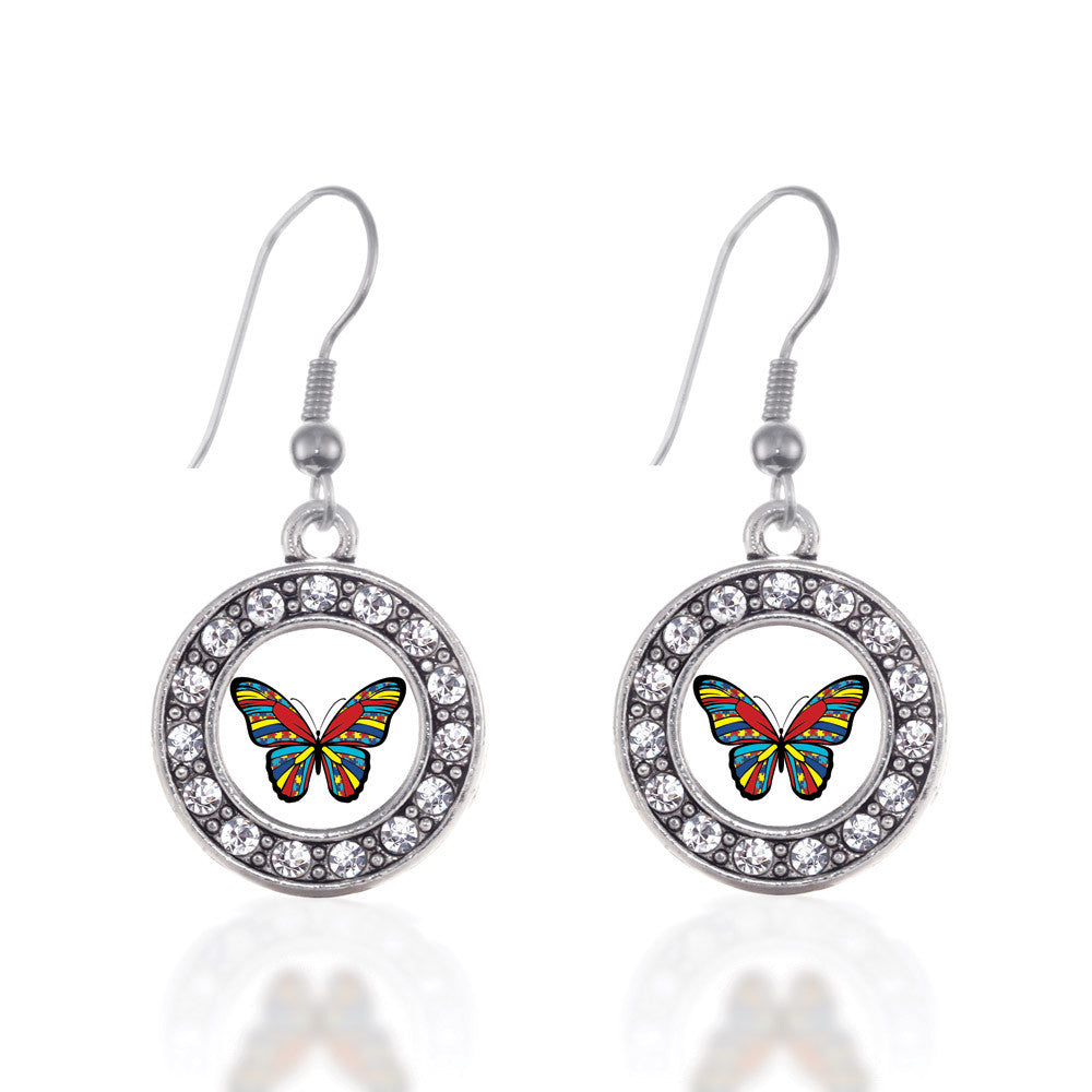 Autism Awareness Butterfly Circle Charm